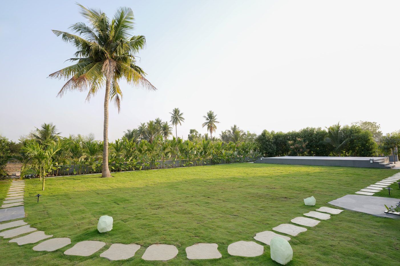 Celebration lawn at dusk